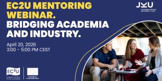 Cover "Mentoring webinar" con titolo e data e immagine di tre persone che parlano sedute a un tavolino