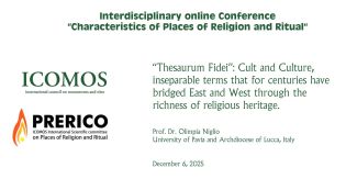 Copertina evento "Characteristics of Places of Religion and Ritual" con dettagli evento
