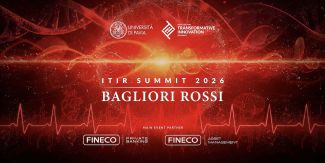 Copertina ITIR Summit 2026 con titolo, loghi, fondo sui toni del rosso