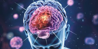 Immagine generata con IA raffigurante rappresentazione di un cervello con tumore