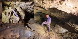 Speleologo e ritrovamenti fossili nelle rocce carsiche delle Prealpi bresciane