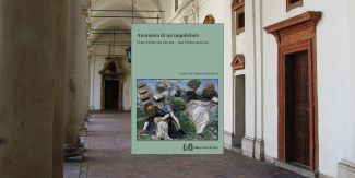 Copertina "Anatomia di un inquisitore", sullo sfondo portico del Collegio Borromeo