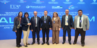 Foto di gruppo della delegazione UniPv che incontra l'Istituto di Ricerca Scientifica per l'Orticoltura, la Viticoltura e l'Enologia