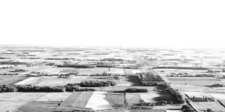 Veduta aerea delle campagne pavesi