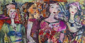 Dipinto "Four Graces" opera dell'artista tedesca Hanne Ness