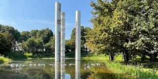 Triade di Arnaldo Pomodoro presso Horti