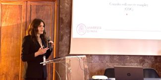 Giulia Brazzale durante la sua presentazione