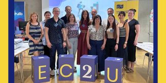 Foto di gruppo dei partecipanti all'EC2U Staff Week in Jena