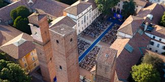 Giornata del Laureato 2026 veduta aerea del cortile teresiano
