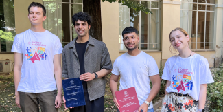 Hasanain e Mohammed durante l'intervista con gli UniPv Ambassadors