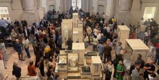 Foto dall'alto dell'inaugurazione del Museo di Archeologia dopo il restauro