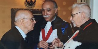 Giorgio Napolitano, Fabio Rugge e Arturo Colombo all'Università di Pavia