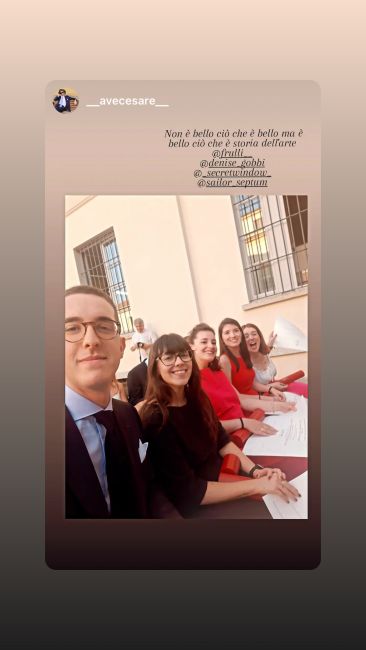 Una selezione di immagini condivise tra le numerose stories su Instagram dai nostri laureati.