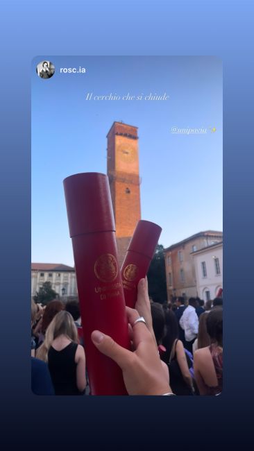Una selezione di immagini condivise tra le numerose stories su Instagram dai nostri laureati.