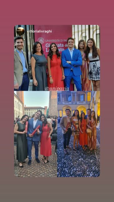 Una selezione di immagini condivise tra le numerose stories su Instagram dai nostri laureati.
