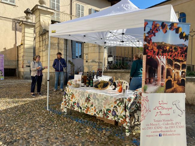 Stand di vini presente all'Agrifood Day 2023