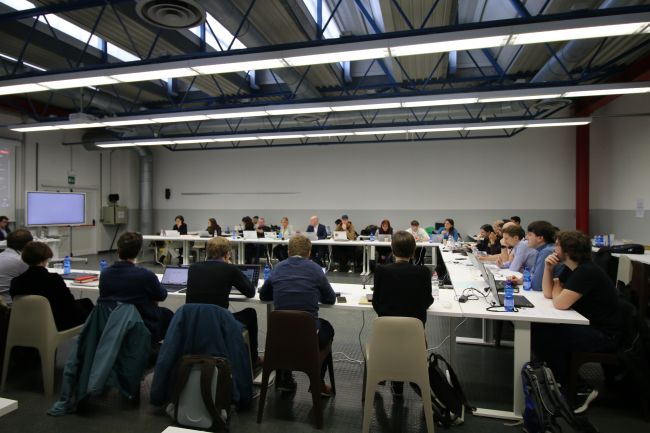 I lavori in aula del Project Management Board meeting del progetto europeo Horizon2020 RENergetic