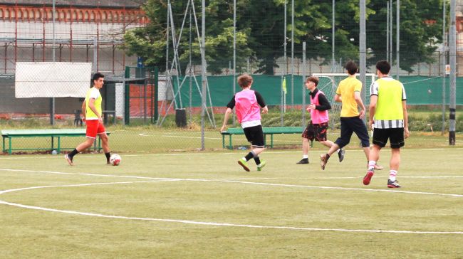 Un momento dell'International soccer match
