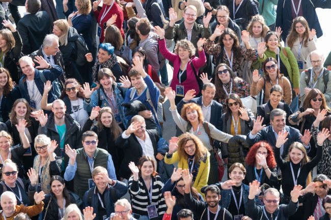 EC2U Forum 2024 a Linz: dettaglio della foto di gruppo