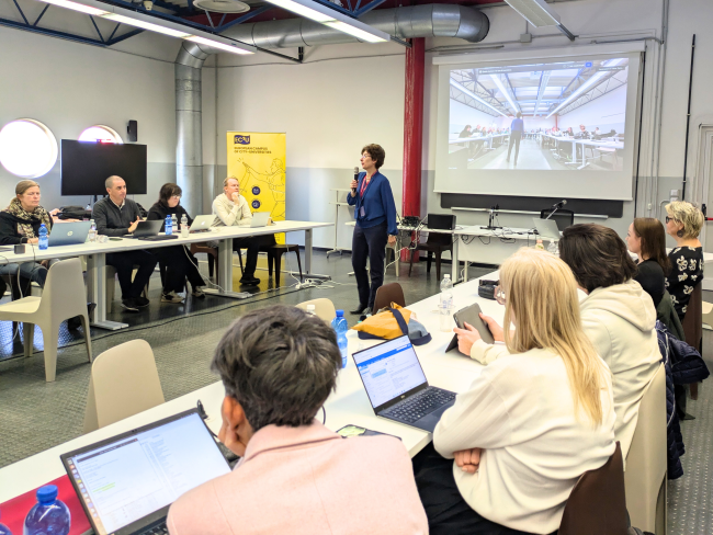 L'intervento della Dott.ssa Elena Caldirola durante la EC2U Staff Week