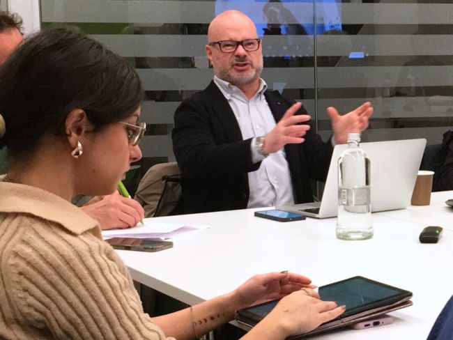 Prof. Roberto De Lotto interviene durante l'EC2U Think Tank