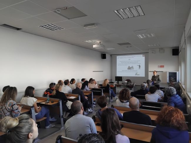 L’aula con il pubblico che ha partecipato al convegno sul tema della medicina in ambiente ostile.