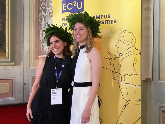 MAya Mousallieh and Julia SEppa, graduates in EC2U Joint Master Sustainable cities and Communities