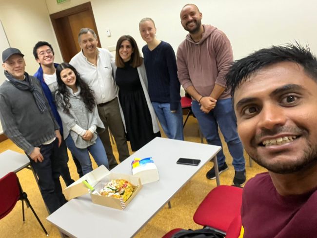 The SSC Cohort with two professors of Coimbra at the end of the first semester in Portugal