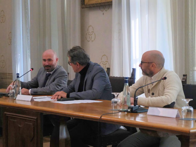 Opening remarks with Pro-rector Matteo Alvaro with prof. Marco Missaglia and Globec director Andrea Pichelli