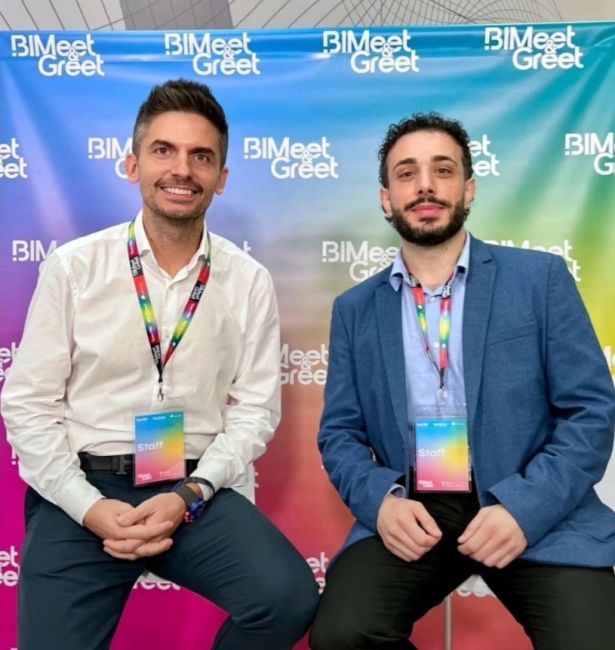 Roberto Dallavilla e Vittorio Andrea Sellaro, organizzatori dell'iniziativa "BIMeet&Greet 2025"