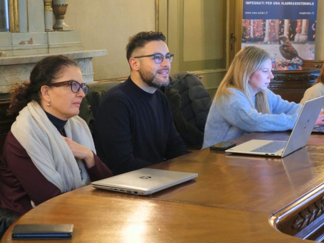 Carola Ricci and Marco Oliva during the projects presentation