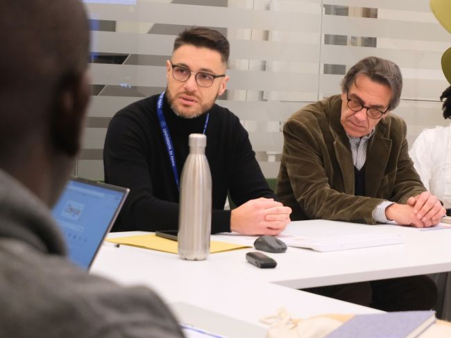 Marco Oliva and Rector_s Delegate Marco Missaglia during the introduction session