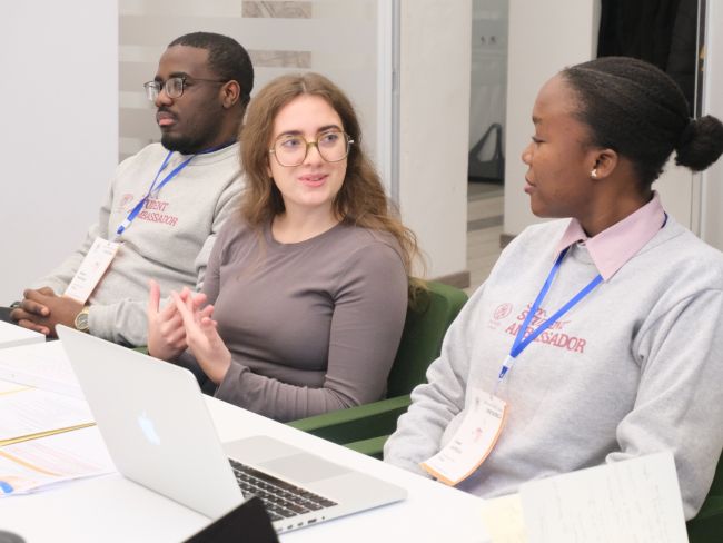 Martina Pellegrino introducing the Ambassadors Program with Prince and Grace