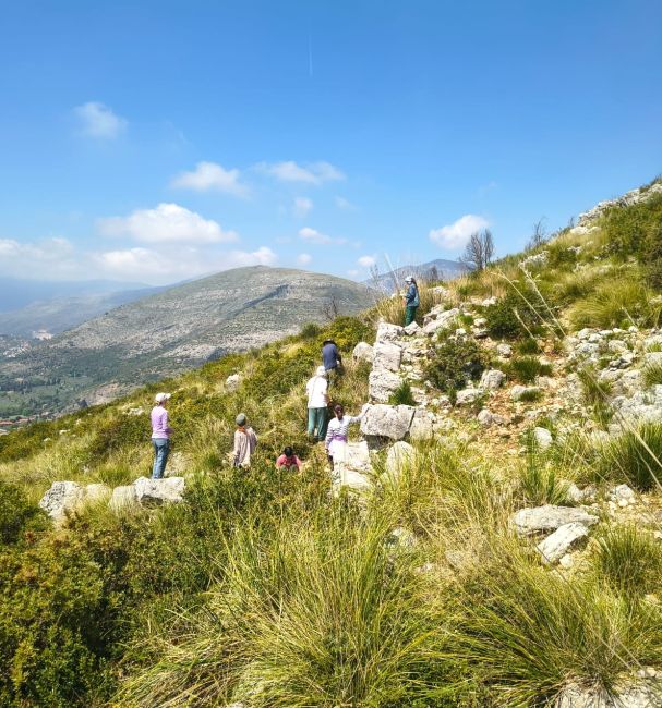 Lavoro sul campo durante le attività di indagine archeologica dell’Università di Pavia nel territorio di Fondi
