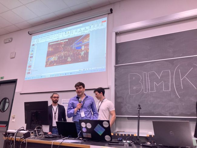 Struttura collaborativa di BIM (K)now! con: (da sinistra) Andrea Dutto, Mattia Lamberti, Luca Gandini