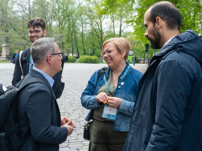 EC2U Coordinator General Ludovic Thilly with Turku Mayor Piia Elo and Pavia Mayor Michele Lissia