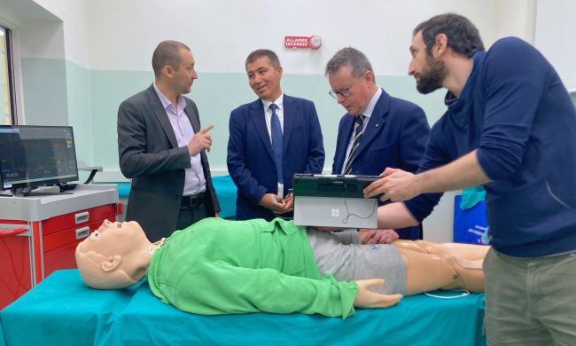 The KIUT delegation visiting the Clinical Skills lab at the Health Sciences Campus