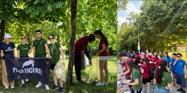 Da sx: Daniela Boggiani con gli studenti del Collegio Don Bosco - Studenti del Collegio Valla - Rinfresco Finale