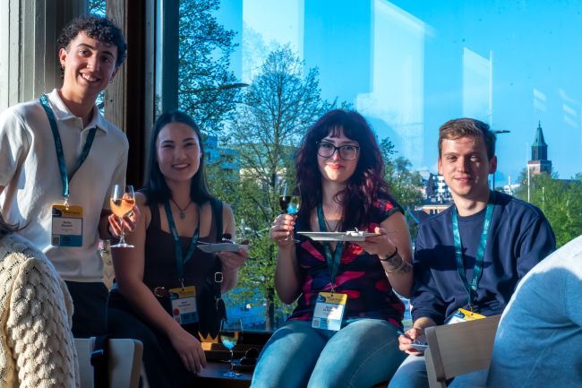 Gli studenti UniPv durante la welcome reception organizzata dalla Municipalità di Turku